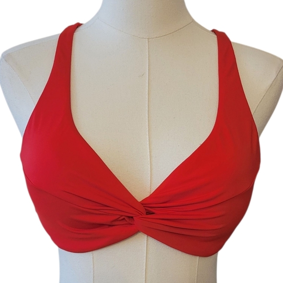 NWT La Blanca Red Convertible Underwire Bikini Top - Picture 2 of 3